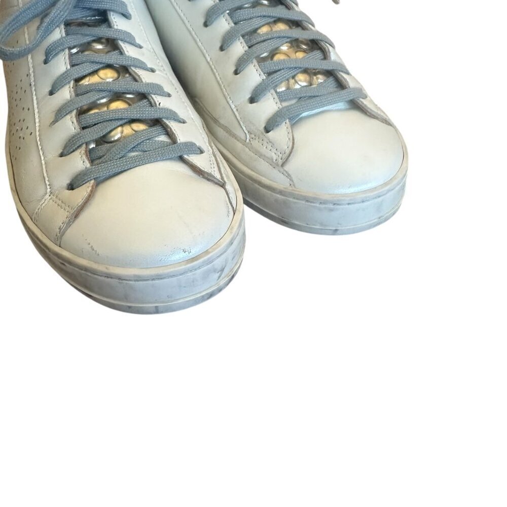 P448 Jack White Sneakers Tennis Shoes Animal Print Silver Size 38 7.5 Women's - Picture 13 of 13